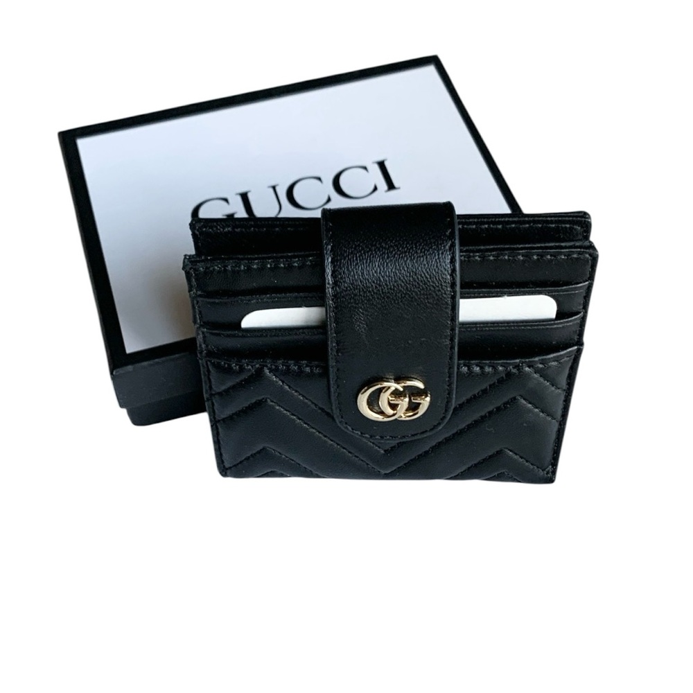 🆕 Gucci Style Black GG Closure Small Wallet 🆕